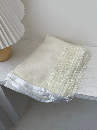 Women Artsy Lace Spliced Shawl Scarf