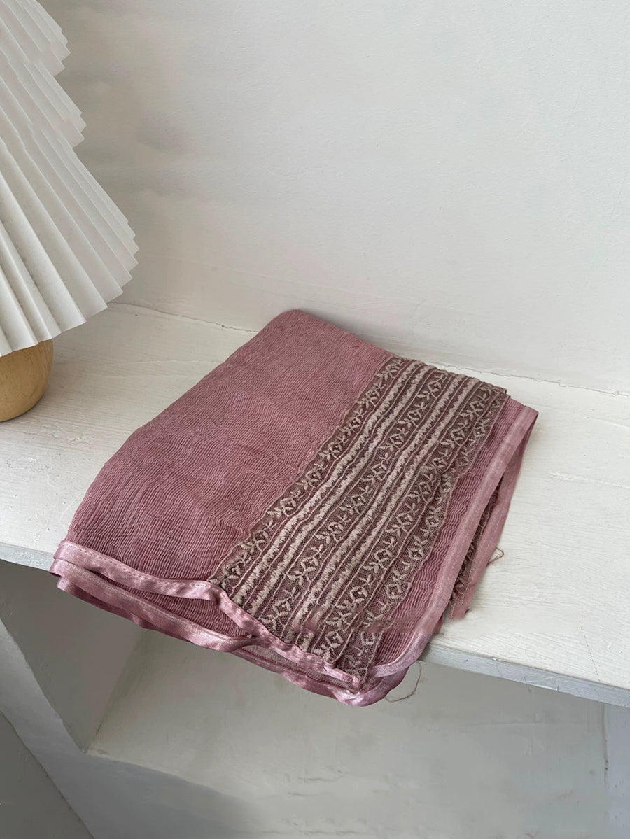 Women Artsy Lace Spliced Shawl Scarf