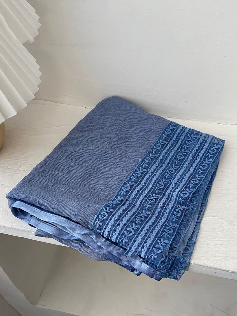 Women Artsy Lace Spliced Shawl Scarf