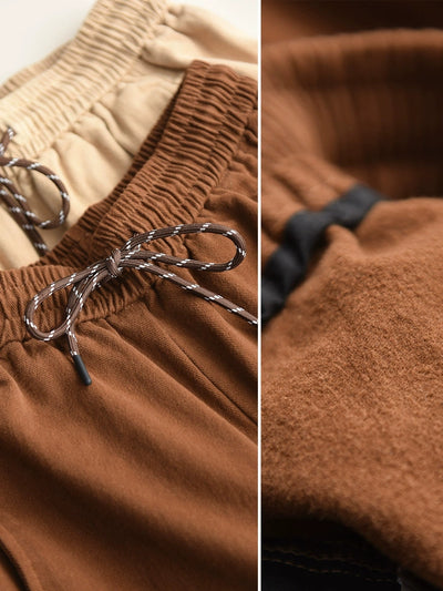 Women Casual Pure Color 100%Cotton Straight Pants