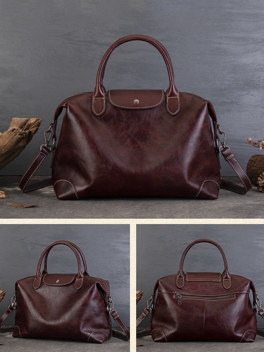 Women Vintage Genuine Leather Tote Bag Crossbag