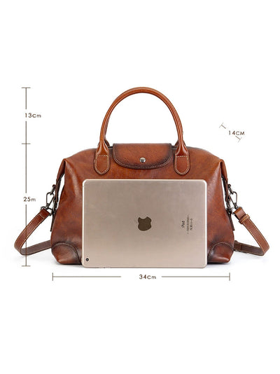 Women Vintage Genuine Leather Tote Bag Crossbag
