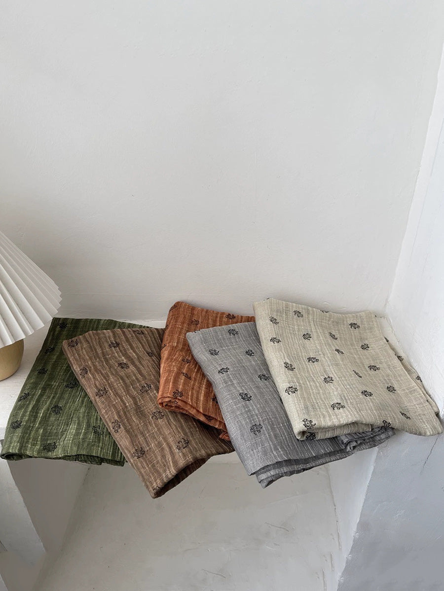 Women Vintage Floral Shawl Scarf