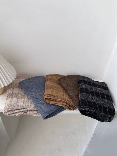 Women Autumn Vintage Plaid Shawl Scarf