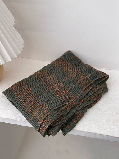 Women Autumn Vintage Plaid Shawl Scarf