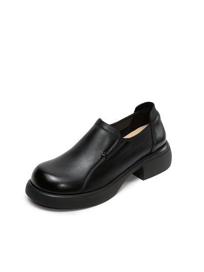 Women Summer Genuine Leather Mid Heel Shoes