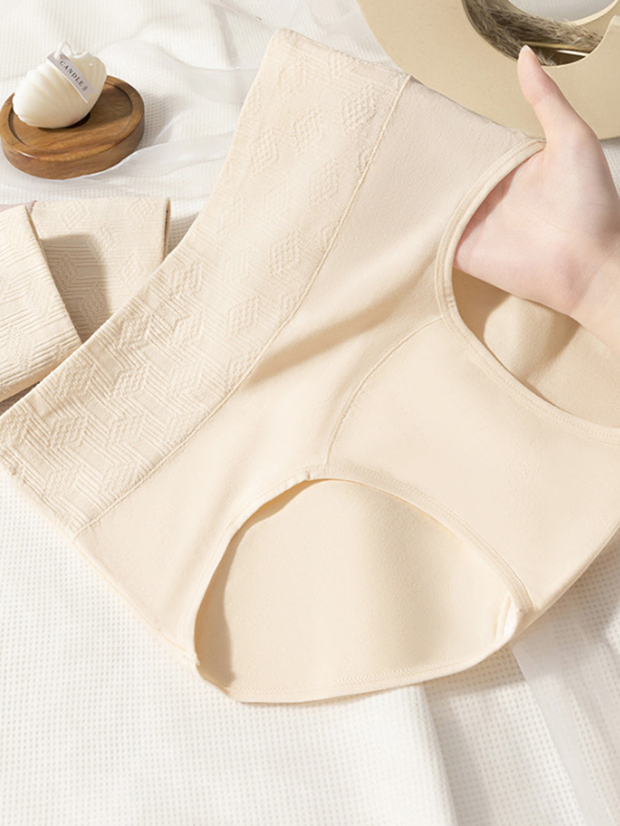 6 Pieces Women High Waist Colorblock Cotton Underwear