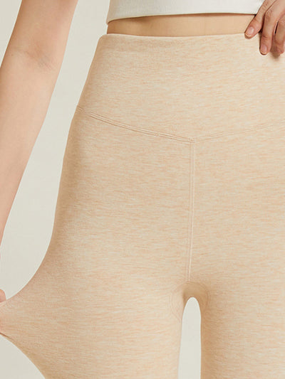 Women Autumn Warm Pure Color High Waist Leggings