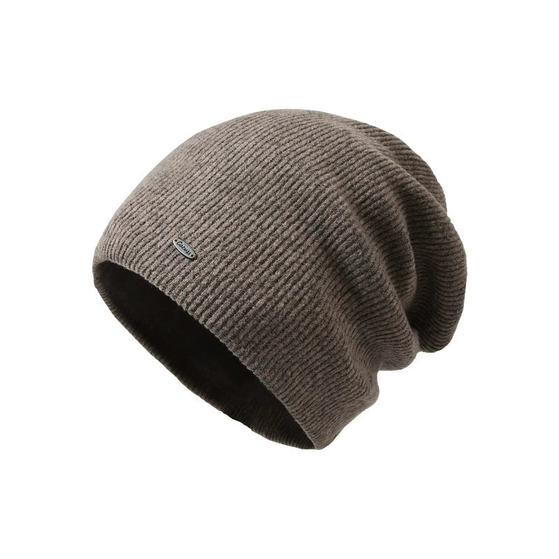 Women Autumn Warm Pure Color Knitted Hat