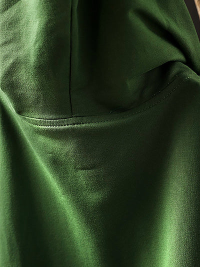 Plus Size Women Casual Autumn Pure Color Cotton Hoodie