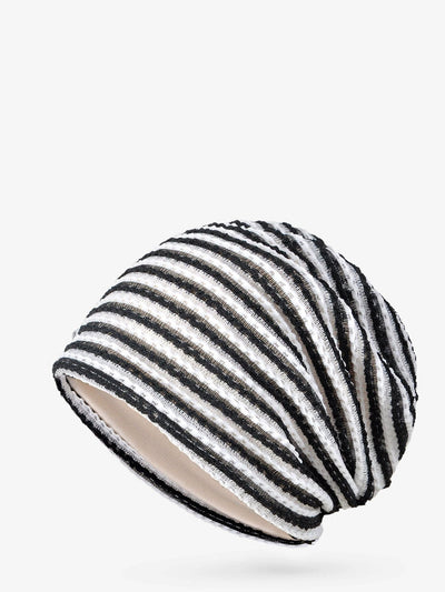 Women Artsy Colorblock Stripe Knitted Hat