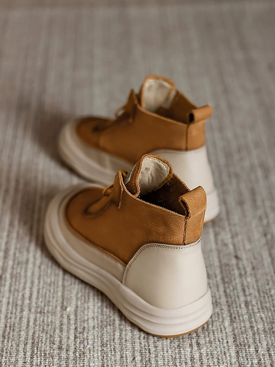 Women Autumn Retro Leather Zipper Ankle Boots