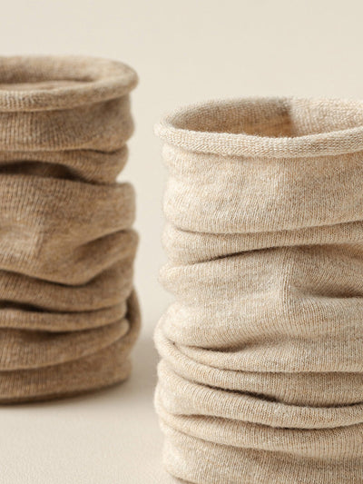 5 Pairs Women Autumn Pure Color Mid Heel Socks