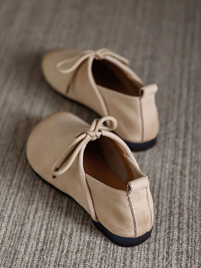 Women Autumn Soft Genuine Leather Low Heel Shoes