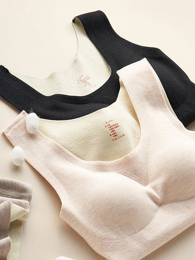 Women Autumn Casual Pure Color U-Neck Bottom Vest