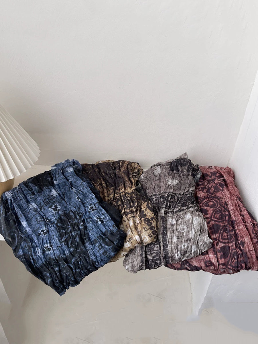 Women Ethnic Tie-dye Shawl Scarf