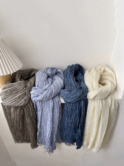 Women Autumn Pure Color Shawl Scarf