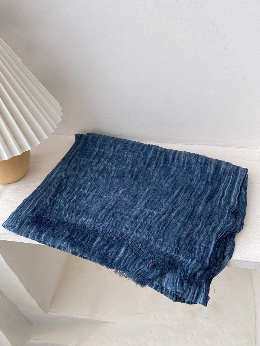 Women Autumn Pure Color Shawl Scarf