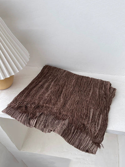 Women Autumn Pure Color Shawl Scarf