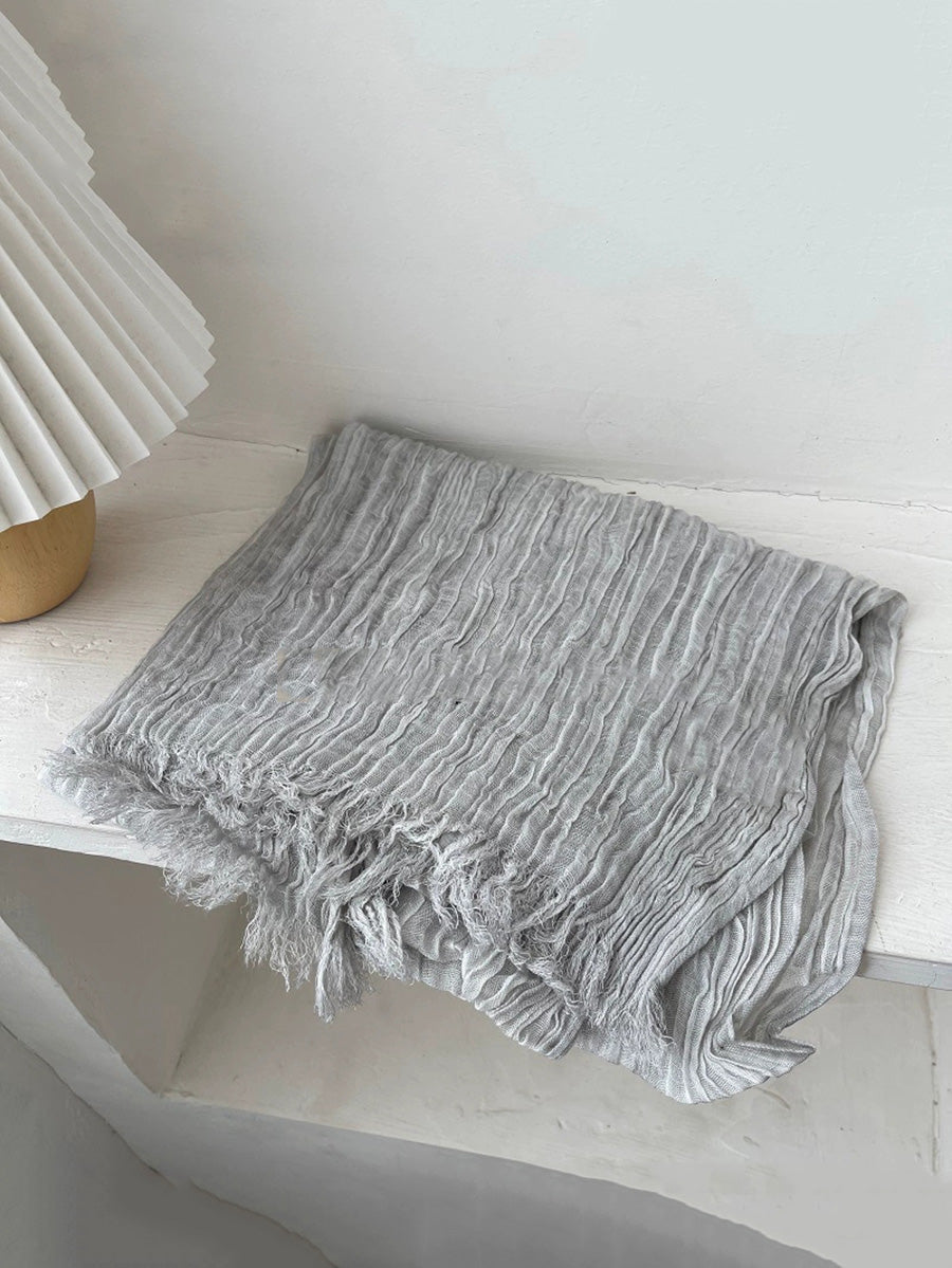 Women Autumn Pure Color Shawl Scarf