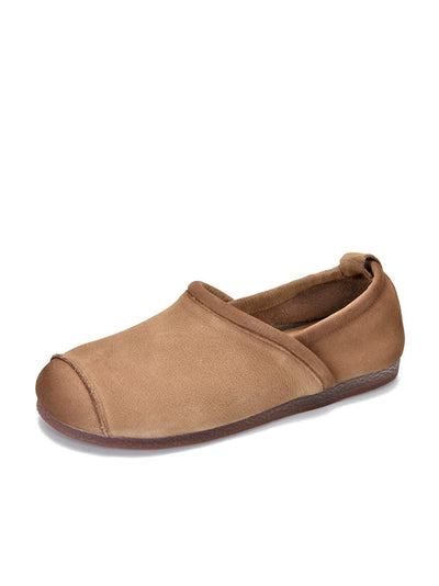 Women Vintage Genuine Leather Flat Shoes
