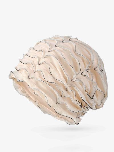 Women Summer Pure Color Shirred Hat