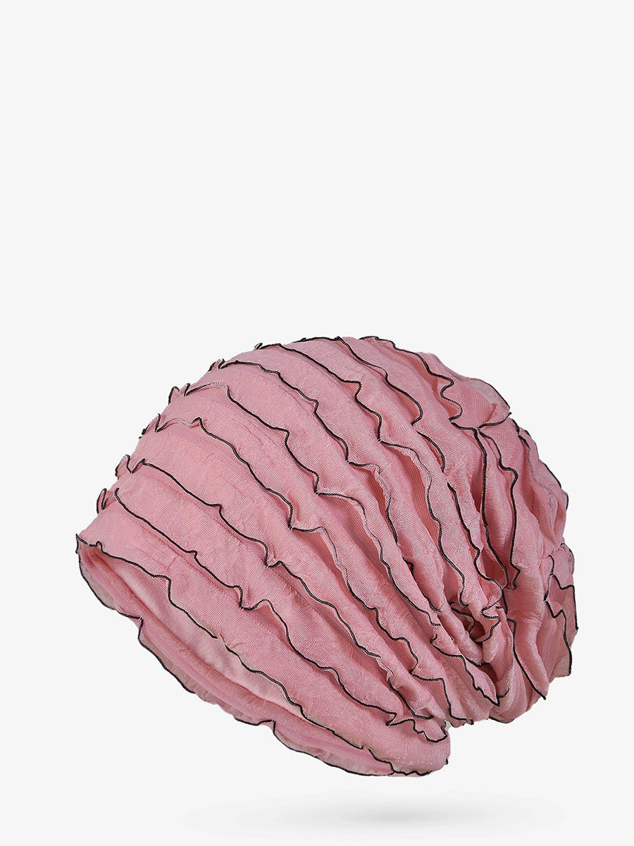 Women Summer Pure Color Shirred Hat