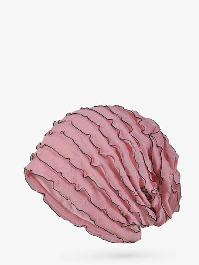 Women Summer Pure Color Shirred Hat