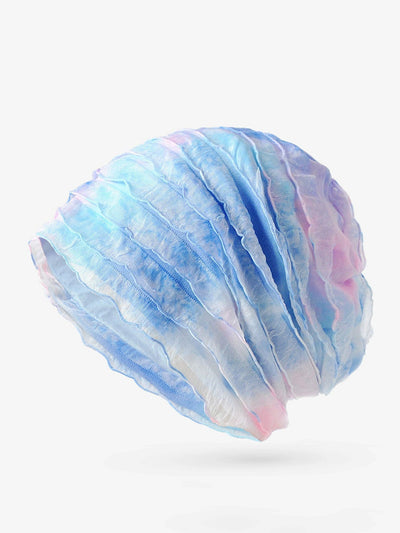 Women Summer Pure Color Shirred Hat