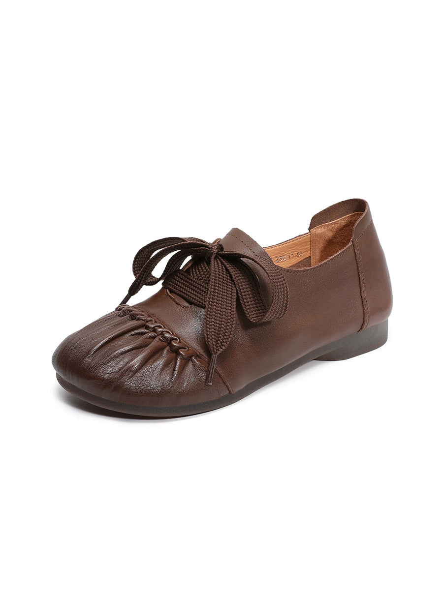 Women Summer Soft Leather Strap Low Heel Shoes