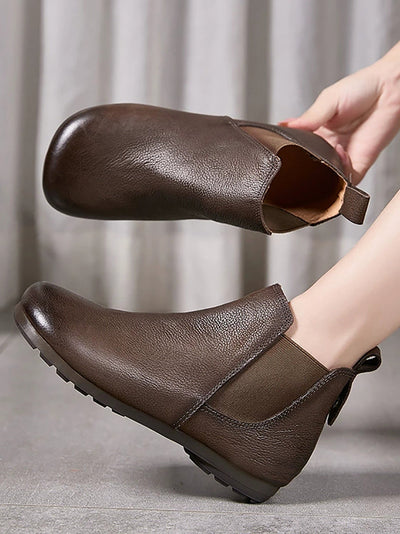 Women Autumn Genuine Leather Ankle Boots