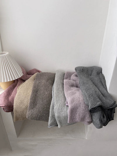 Women Autumn Kniited Spliced Shawl Scarf