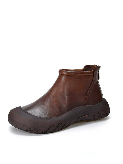 Women Autumn Genuine Leather Ankle Boots