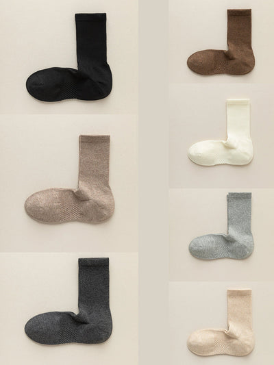 7 Pairs Women Casual Autumn Mid-Heel Socks