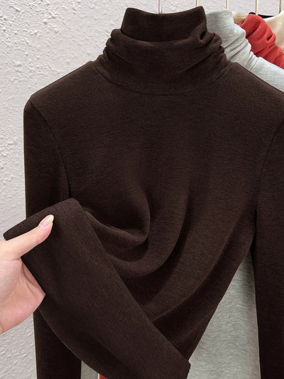 Women Autumn Casual Warm Turtleneck Bottom Blouse