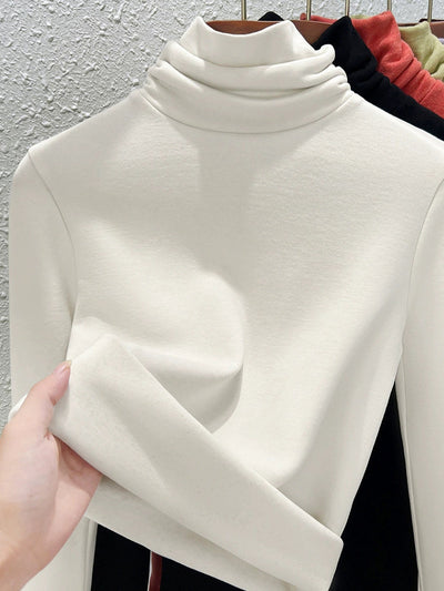 Women Autumn Casual Warm Turtleneck Bottom Blouse