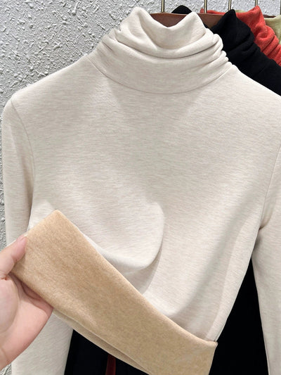 Women Autumn Casual Warm Turtleneck Bottom Blouse