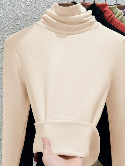 Women Autumn Casual Warm Turtleneck Bottom Blouse