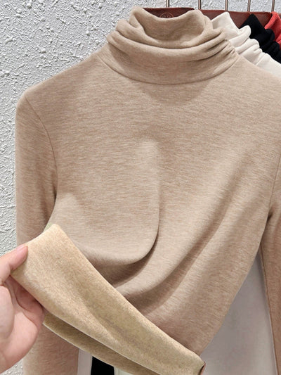 Women Autumn Casual Warm Turtleneck Bottom Blouse