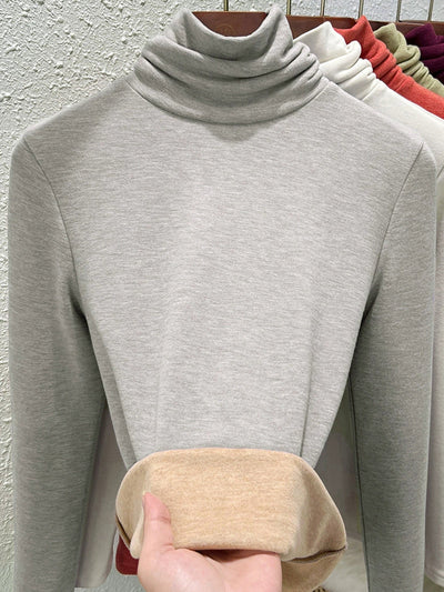Women Autumn Casual Warm Turtleneck Bottom Blouse