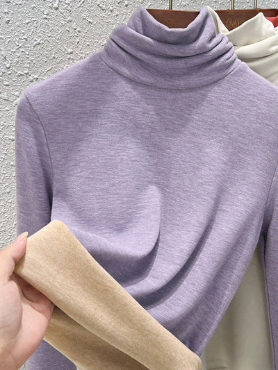 Women Autumn Casual Warm Turtleneck Bottom Blouse