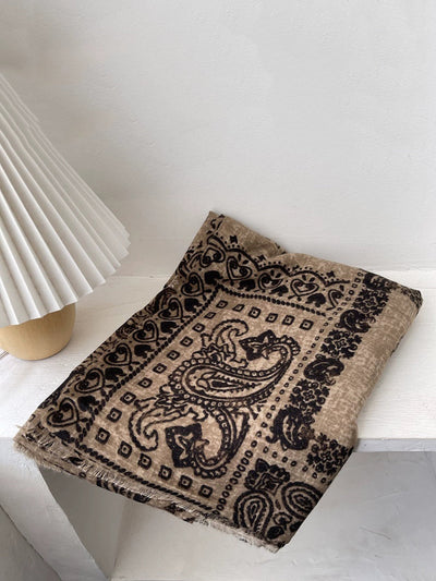 Women Vintage Print Shawl Scarf