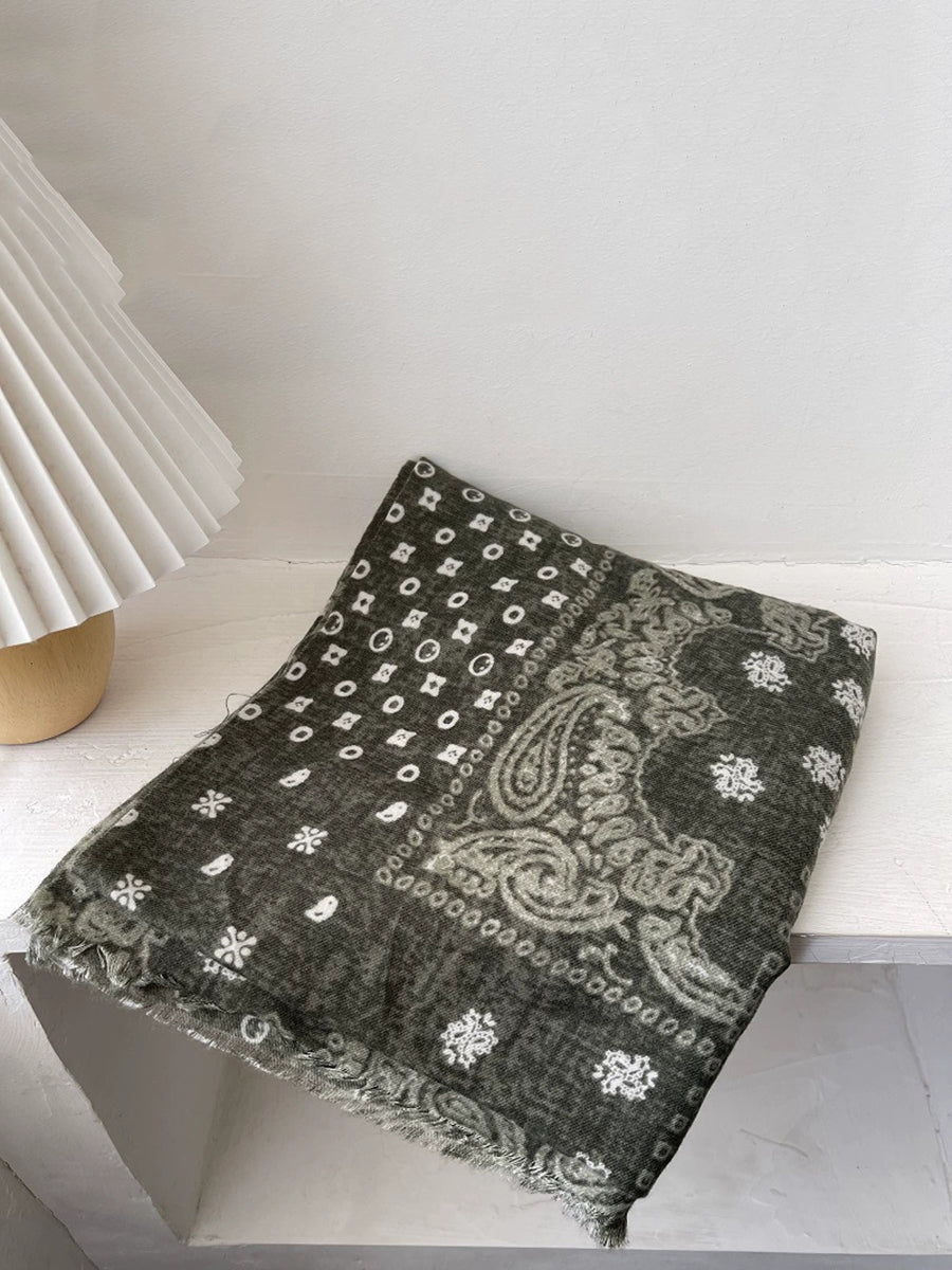 Women Vintage Print Shawl Scarf