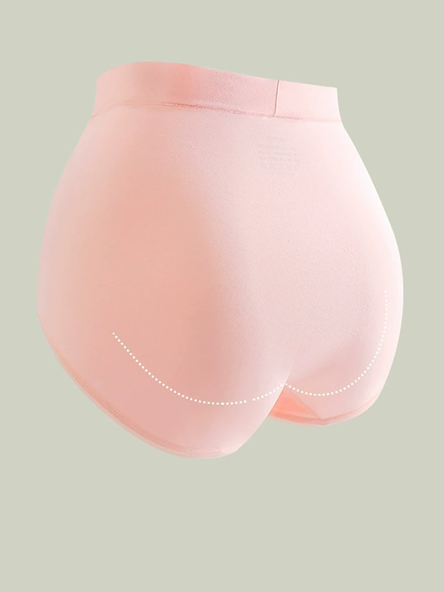 6 Pieces Women High Waist Pure Color Cotton Underwear