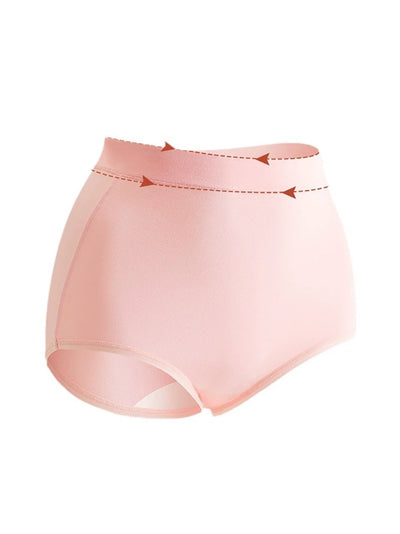 6 Pieces Women High Waist Pure Color Cotton Underwear