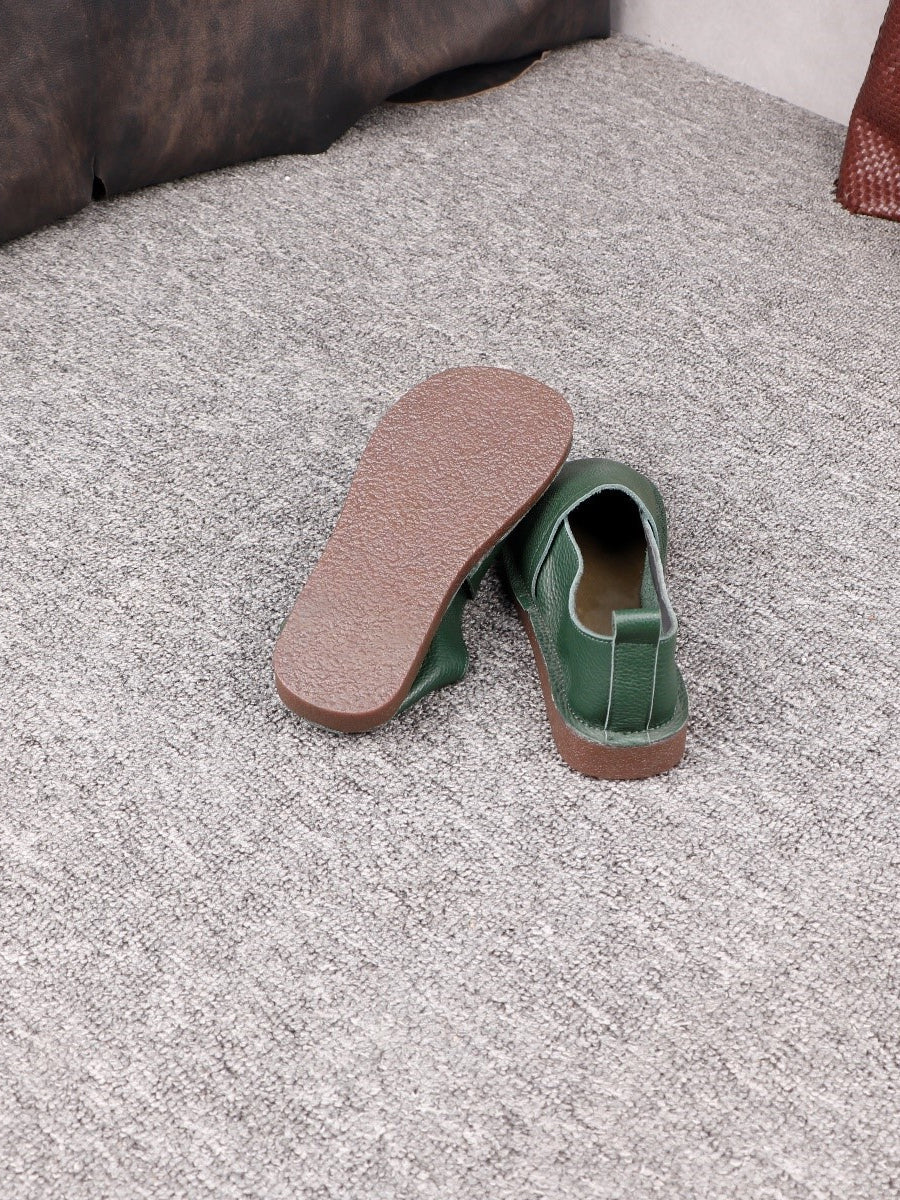 Women Casual Soft Genuine Leather Flat Shoes