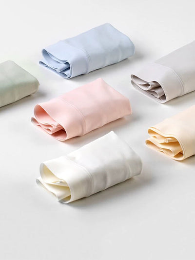 6 Pieces Women High Waist Pure Color Cotton Underwear