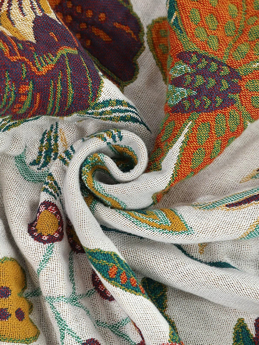 100%Cotton Flower Adult Bedcover Sofa Blanket