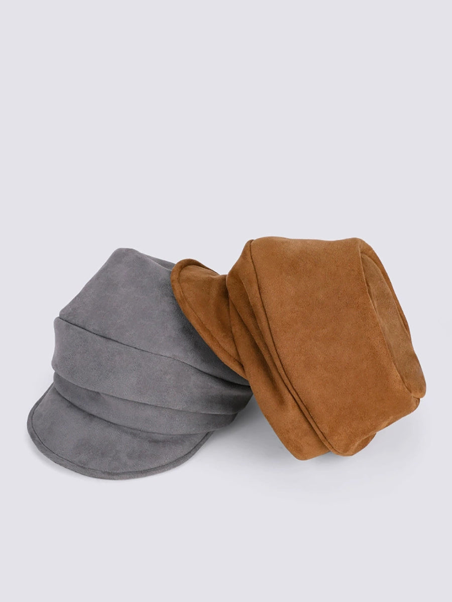 Women Vintage Autumn Genuine Leather Hat