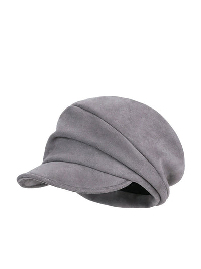 Women Vintage Autumn Genuine Leather Hat